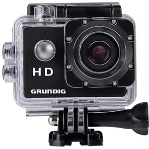 Grundig Action Cam 720P - Macchina Fotografica - Telecamera Sportiva Impermeabile - Action Camera Subacquea - Action Cam Moto - Videocamere Sportive - Videocamera da Casco per Moto - Nero
