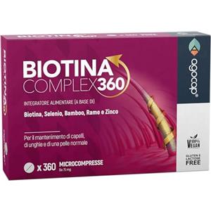 Agocap BIOTINA CAPELLI - Formula di Ricrescita 360°, Integratori per capelli con Biotina, Selenio e Zinco. Vitamine capeli, unghie e pelle. Azione di ricrescita e anticaduta per donna uomo