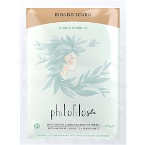 Phitofilos Tintura Vegetale Biondo Scuro 100% Naturale - Polvere Riflessante per Capelli