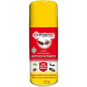 Protemax Overcid Insetticida Spray Autosvuotante 150 ml - Efficace contro insetti volanti e striscianti per ambienti domestici