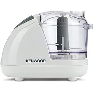 Kenwood CH180B Mini Tritatutto a Doppia Lame, Ciotola da 0.35 L, Azionamento a Pressione, 2 Velocità, Piedini Antiscivolo, Speciale tubo di inserimento, 300 W, Bianco
