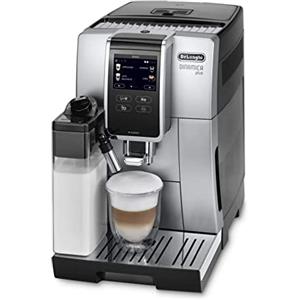 De'Longhi Dinamica Plus Perfetto ECAM370.85.SB, Macchina Automatica per Caffè in Chicchi, 1450 W, Sistema LatteCrema Hot per Cappuccini Automatici, 1.8 L, Silver Black
