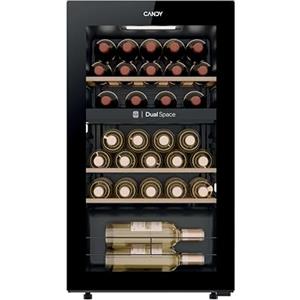 CANDY DiVino CNWQ4G32G2, Enoteca, 2 zone indipendenti, 32 bottiglie, porta reversibile, 3 ripiani, trattamento anti-UV, compressore anti-vibrazione, illuminazione LED, controllo digitale, 37DB, nero
