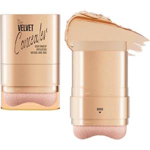 Catlinez 2 in 1 Correttore, Copre Segni di acne, Macchie, Cerchi Scuri, Pori Spessi, Correttore di Crema, Consistenza Liscia, Abbinata a un Pennello (40g)（Avorio）