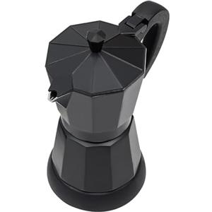ZENGRICE Caffettiera, caffettiera elettrica in alluminio, brocca per moka, 300 ml, manico anti-scottatura, beccuccio a forma di V, caffettiera per uso domestico, ufficio, caffetteria
