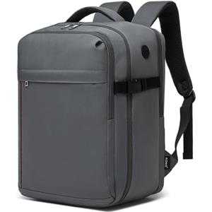 KONO Zaino 40x30x20cm Zaino da Viaggio per Ryanair Aereo Bagaglio a Mano 24L per Wizzair per Uomo e Donna,Nero,Grigio