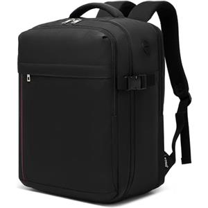 KONO Zaino 40x30x20cm Zaino da Viaggio per Ryanair Aereo Bagaglio a Mano 24L per Wizzair per Uomo e Donna,Nero