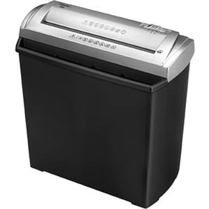 Fellowes FS-5S Distruggidocumenti, Taglio a Strisce, 5 Fogli, P1, Cestino 11L, Per Casa e Ufficio Domestico, Compatto e Silenzioso, Nero