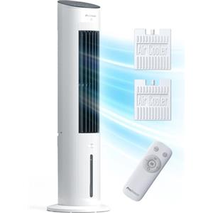 Pro Breeze OmniAir 5 L Raffrescatore Evaporativo e Ventilatore a Torre Portatile, 3 velocità, telecomando, oscillazione automatica 75°, timer - raffrescatore d'aria