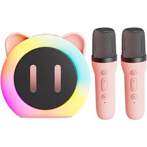 MUMUWIND Karaoke per Bambin, Karaoke con Microfono, Karaoke Cassa con 2 Microfoni,Regalo karaoke bambina, Giochi Bimba Regalo Compleanno per 3, 4, 5, 6, 7, 8, 9,10,11,12+ Anni