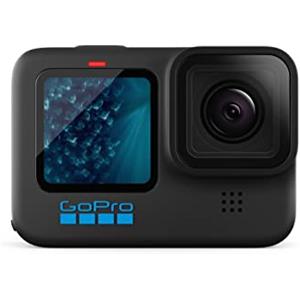 GoPro HERO11 Action Cam Impermeabile, Con Video Ultra HD 5.3K60, Foto da 27 MP, Sensore di immagine da 1/1,9, Streaming live, Webcam, Stabilizzazione, Nero