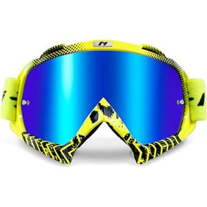 NENKI Occhiali da Motocross, Occhiali da Sci Uomo Donna, Anti Uv/vento/polvere/Graffio, Maschera Cross per Attività All'Aperto, Motociclismo, Sci