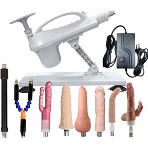 AMAZBEE Macchina del sesso per le donne con Multi Allegati Spinta automatico Fuck Machine Dildo Vibratore giocattolo con riscaldamento Display digitale Auto Thrusting Design (6 pcs,1)