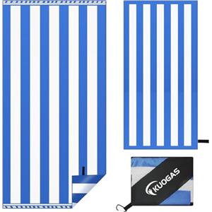 KUOGAS Telo Mare xxl 90×180, Telo Grande In Microfibra Ad Asciugatura Rapida, Telo Bagno Senza Sabbia, Coperta Mare Donna (Blu intenso)