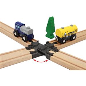 locorico - Attraversamento per Treno in Legno (4 Vie Rotante)