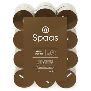 Spaas - Lumini profumati, confezione da 24 pezzi, 4,5 ore - Warm Wonder