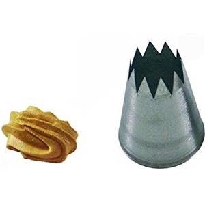 Silikomart |BS112, Bocchetta in Acciaio Inox per Sac a Poche, Foro Stella, Misura Ø 12 mm