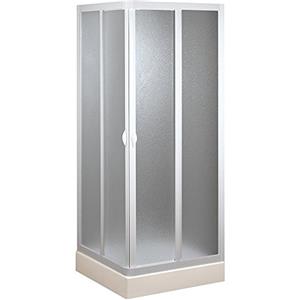 Forte: Box doccia Smart angolare in PVC-Acrilico, Anticalcare, Riducibile, Resistente agli urti, Kit completo, 70L x 70P x 185H, Bianco
