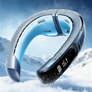 RANVOO AICE LITE MAX 2026 Condizionatore per collo con IA Raffreddamento Rapida Reale, Ventilatore da Collo Ricaricabile 6000 mAh, Flusso D'Aria a a 720°, Regalo Estate Ideale per Mamma, Blu