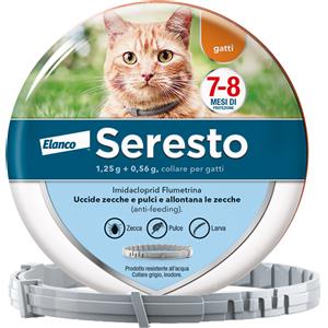 Seresto Collare Antiparassitario per Gatti - Protezione Fino a 8 Mesi Contro Pulci e Zecche, 38 cm