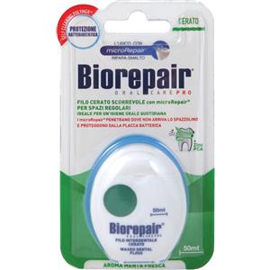 Biorepair Filo Interdentale Cerato 50m - Azione Pulente Efficace con MicroRepair