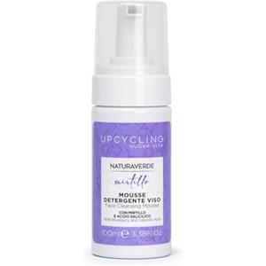 Naturaverde | Mousse Detergente Viso Upcycling, Con Mirtillo e Acido Salicilico, 100 ml