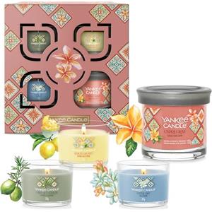 Yankee Candle confezione regalo di candele profumate | Candela tumbler signature piccola e Mini candele votive riempite | Collezione Hello Italy | Regali perfetti per le donne | 4 pezzi