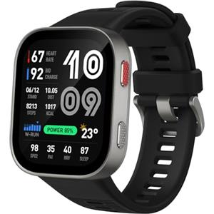 Amazfit Bip Max 50mm Smartwatch, Display AMOLED da 2.07, Autonomia fino a 20GG, GPS, 4GB, Mappe Offline, Fitness Tracker, Hybrid Training, 150+ Modalità Sportive, HYROX, 5 ATM per Android e iPhone
