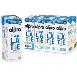 ALPRO, QUESTO NON È LATTE - Bevanda all' AVENA, Light, Naturalmente Senza Lattosio, Gusto Latte - 8 confezioni x 1 Litro