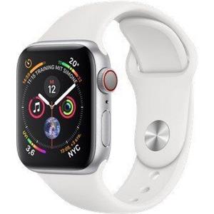 Apple Watch Series 4 (2018) | 40 mm | Alluminio | GPS + Cellular | argento | Cinturino Sport bianco