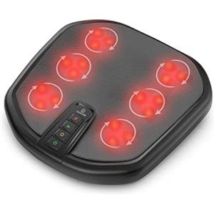 COMFIER Massaggiatore per Piedi Elettrico con Funzione di Riscaldamento e Impastamento, Massaggiatore Shiatsu 2 in 1 per Piedi e Schiena, Scaldapiedi Elettrico Adatto a Tutte le Misure, Regalo Donna