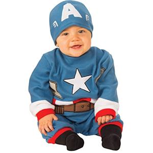 Rubie's Baby Captain America Marvel per Neonati (0 - 6 mesi) (510361-NB)