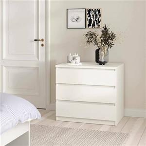 Dmora - Cassettiera Aglae, Settimino Multiuso, Comò Camera da Letto, Mobile con cassetti, 77x50 h70 cm, Bianco