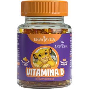 Erba Vita Vitamina D3 - Integratore Alimentare per Bambini, 30 Gommose, Supporta Ossa e Denti in Salute