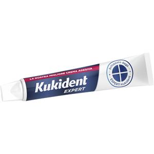 Kukident Expert Crema Adesiva per Dentiere 57g - Tenuta Forte, Barriera Anti-Cibo, Sapore Fresco di Menta