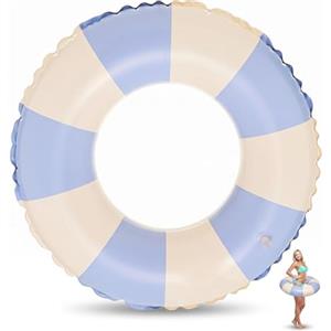 Carehabi Anello da Nuoto Gonfiabile per adulti, salvagente adulto Ø 75 cm Semplice ciambella gonfiabile, giocattolo galleggiante, materasso ad aria