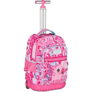 Mitama Trolley Run Extra CUTIECAT, 33 Lt, Doppio Scomparto, Rosa, Tasche multi funzione, bambina, Scuola elementare e media, Tempo libero e viaggi