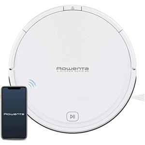 Rowenta RR8227 X-Plorer Serie 45 Robot Aspirapolvere con Sensori Infrarossi, Azione di Pulizia 3in1, 2 Spazzole Laterali 3 Modalità di Pulizia, Bianco