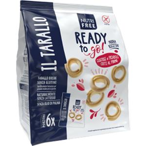 Nutrifree Tarallo Break Senza Glutine 6x30g - Snack Leggeri Cotti al Forno con Olio Extravergine di Oliva