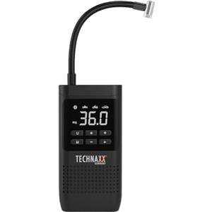 Technaxx Compressore Digitale per Auto 10 Bar con Display LED, Powerbank 4000 mAh, USB-C, 4 modalità, Spegnimento Automatico - Gonfiatore Portatile per Auto, Moto, Bici e Palloni - TX-321