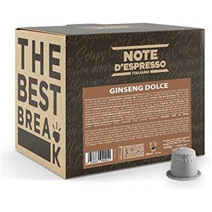 Note D'Espresso, Ginseng Dolce, Capsule Compatibili con sistema NESPRESSO*, 100 caps