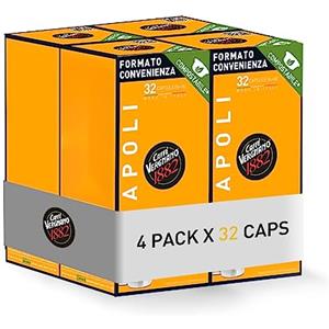 Caffè Vergnano 1882 - 128 Capsule - Caffè Compatibili Lavazza A Modo Mio Compostabili, Napoli (4 confezioni da 32 capsule)