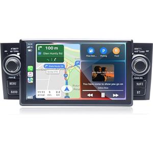 FAJSE Autoradio Android 7 per FIAT Linea 2007-2011 & Grande Punto 2005-2009, Apple CarPlay Cablato & Android Auto, Navigazione GPS, Bluetooth, WiFi, Radio FM, Controllo al Volante, 2GB+16GB