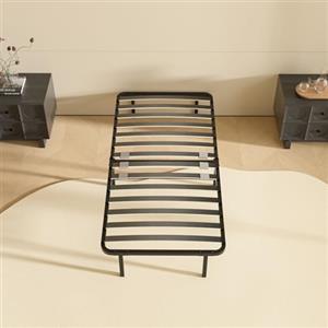 DEWINNER Rete Letto Singolo 80x190 cm, Altezza 35cm, Ortopedica con 6 Piedi,Letto Ferro Battuto con Rete a Doghe singolo regolatori di rigidità con Doppie doghe centrali
