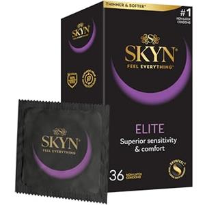 SKYN Elite - Preservativi Senza Lattice in Poliisoprene - Ultramorbidi e Ultrasottili, 36 Pezzi