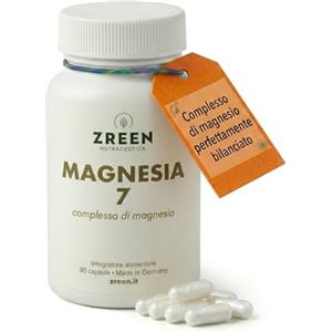 ZREEN Magnesio Completo Complex (Magnesia 7) - 90 Capsule - Complesso di Magnesio con diversi tipi di Magnesio - Prodotto in Germania - Integratore Alimentare