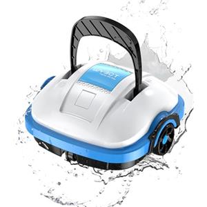 WYBOT Osprey 200 Robot Piscina Fuori Terra Senza Fili,Doppi Motori,Filtrazione da 180 µm,Robot Pulitore Piscina Parcheggio Automatico,con Gancio,per Piscine fino a 50 m²-Bianco