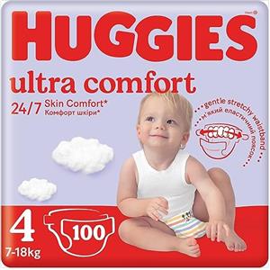 Huggies Pannolini Huggies Ultra Comfort Taglia 4 (7-18 kg) 100 pezzi