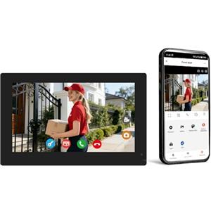 Honmidatek Videocitofono con monitor touch da 7 pollici, compatibile SOLO con i sistemi di videocitofonia KW02-IP7, KW06-IP7, KW02-IP10, KW07-IP7-kit 1080P