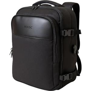 MASC Zaino Easyjet 45x36x20 da Viaggio, Zaino Capiente 30L per Viaggio in Aereo - Bagaglio a Mano da Cabina Impermeabile Porta PC con Lucchetto e Caricatore USB